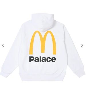 (NWOT) PALACE McDONALD'S LOGO HOOD WHITE Collab